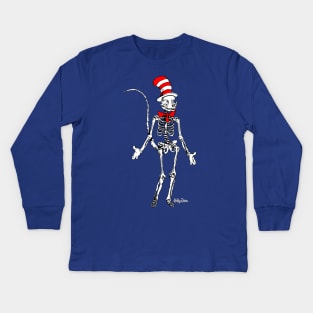 Skull In The Hat Kids Long Sleeve T-Shirt